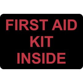 StickerTalk First Aid Kit Inside Vinyl Sticker, 9 inches by 6 inches