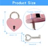 Piutouyar 3 Pcs Heart Shaped Locks - Pink Metal Heart
