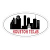 Generic Houston Texas Oval Bumper Sticker D5530