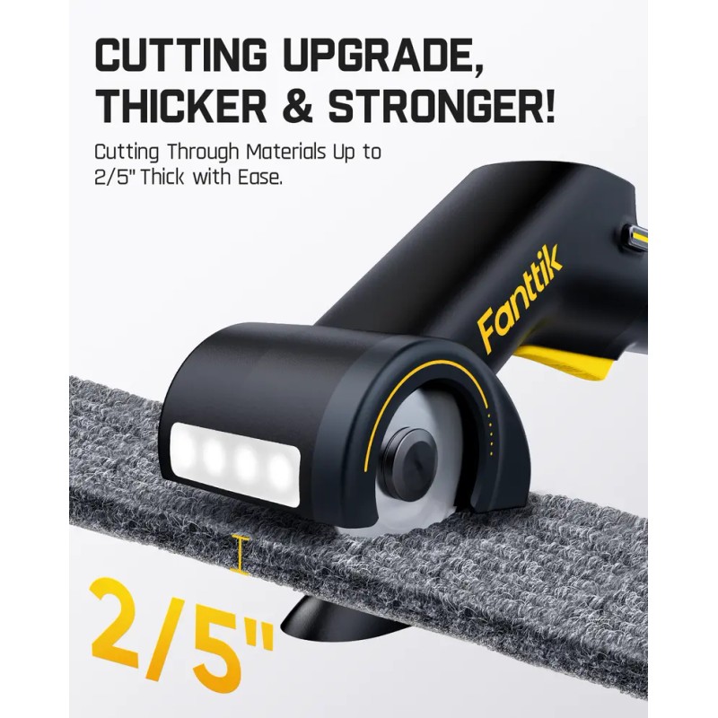 Electric Cardboard Cutter – Cordless Rotary Box Cutter with LED