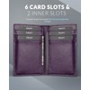 VULKIT Credit Card Holder RFID Blocking Slim Leather Wallet Anti