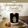 Vela aromática de ámbar marroquí con diseño de hamsa, cera