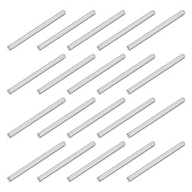 sourcing map 120Pcs M1.5 x 20mm 304 Stainless Steel Dowel Pin, Cylindrical Shelf Support Peg Pin Parallel Pin Fastener for Mechanical Manufacturing, Industry, Furniture Installation, Silver