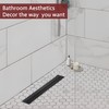 32 Inch Linear Shower Drain, Matte Black Shower Drain,Removable Grate,