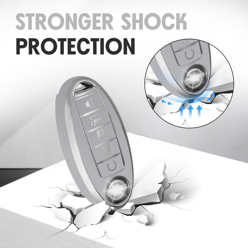 WORCAS Smart 5 Button Key Fob Cover Case Compatible with