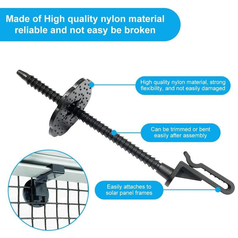 Zalizr 50 Sets Solar Panel Mesh Clips, Fence Panel Fastener