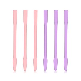 6 PCS Eyebrow Wax Sticks Non-stick Wax Spatulas Silicone Spatula Waxing Applicator Reusable Wax Sticks Hard Wax Sticks for Home Salon Body Use