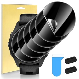 Suoman 6-Pack for Garmin Forerunner 265 (46mm) Privacy Screen Protector, Charger Port + [Anti peeping] TPU Soft Protective Film