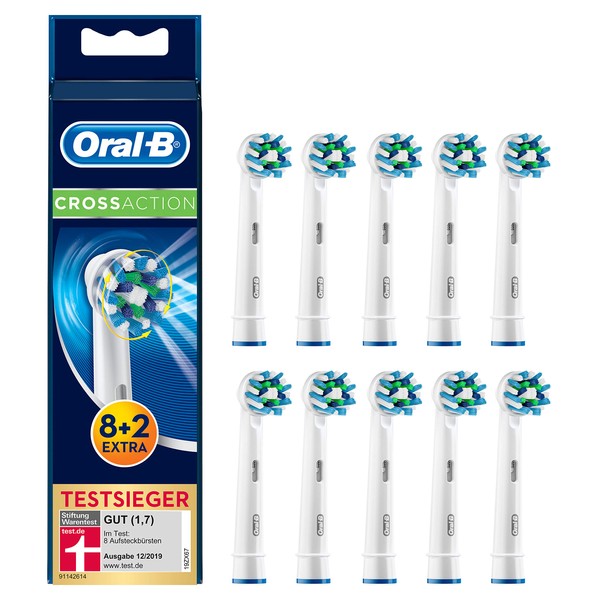 Oral-B CrossAction toothbrush heads - 16 degree bristles for superior cleaning