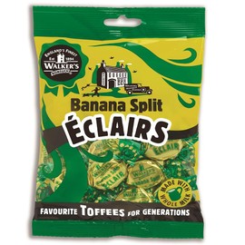 Walkers' Nonsuch Banana Split Éclairs | with Condensed Milk & White Chocolate | Classic British Chewy Taffy | Imported from the UK | English Caramel Toffee | 5.29 Oz (Pack of 2)