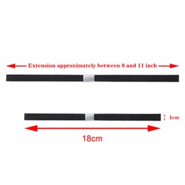 Mini Skater Elastic Planner Bands Book Page Markers for Hardcover Journal Notebook Book Lovers- Stretchy Closure Reading Straps to Holds Planner Closed, Fit Notebooks from 8" to 11” in Height, Pack of 4 (Black)