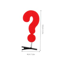 Vaguelly 10pcs Novelty Question Mark Hair Clips Kawaii Hair Accessories for Parties Events