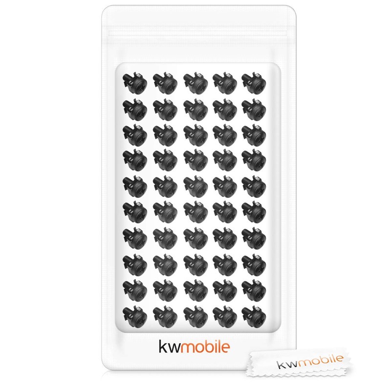 kwmobile 50 x M6 Steel Cage Nuts - for 10
