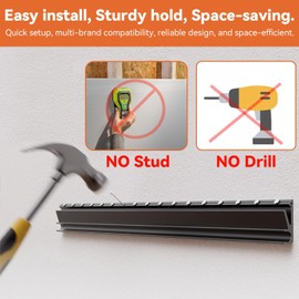 Fulifix No Stud TV Wall Mount for All Brand 22-55Inch TVs, 2Pack Universal Studless TV Drywall Mount Bracket for Flat Screen TVs, Low Profile, Loading Capacity 100lbs, Vesa 200x100 to 400 x 400mm