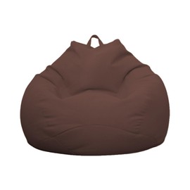 Gogreen Stuffed Animal Storage Bean Bag Chair Cover (39"x29"x25", No Filler) for Kids and Adults Lazy Beds Soft Premium Corduroy Bean Bag for Organizing Children Plush Toys (Brown)