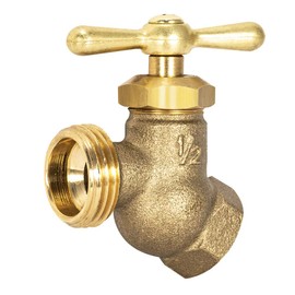 Eastman Female No-Kink Hose Bibb, 1/2 Inch FIP, Brass Plumbing Fitting, 20201