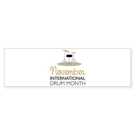 CafePress International Drum Month Bumper Sticker 10"x3" Rectangle Bumper Sticker Car Decal (10 Pack)