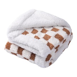 XINSOURCE Ultra-Soft Pet Blanket - Waterproof Dog Blanket, Cat Blanket, Perfect for Dog Beds and Dog Crates, Machine Washable and Durable (Coffee, XL50*60inc)