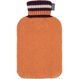 fashy Hot Water Bottle with Knitted Cover 2.0 L Orange