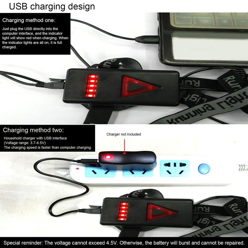 LED Night Running Light Waterproof Chest Lamp Safety Warning Light