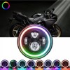 Largoods 7 Inch Headlight, LED Bike, RGB DRL Function, Hi&Lo