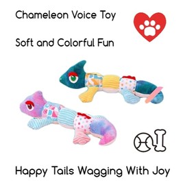 Colorful Chameleon Squeaky Chew Toy for Puppies (Purple)