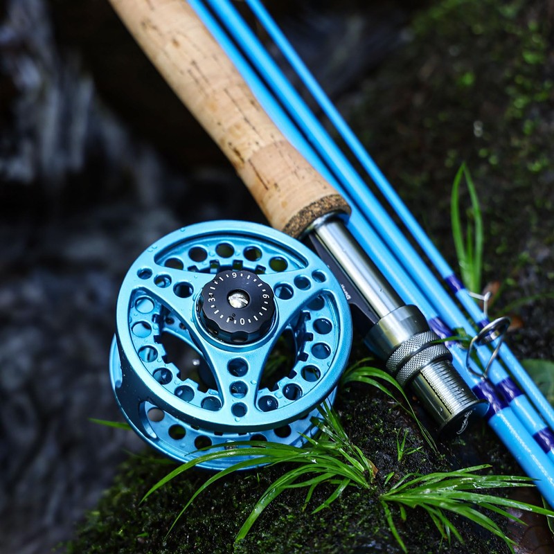 Sougayilang Fly Fishing Reel, Die Cast Aluminum Fly Reel, 5/6,