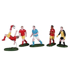 Lemax Juego de 5 piezas para niños jugando al fútbol