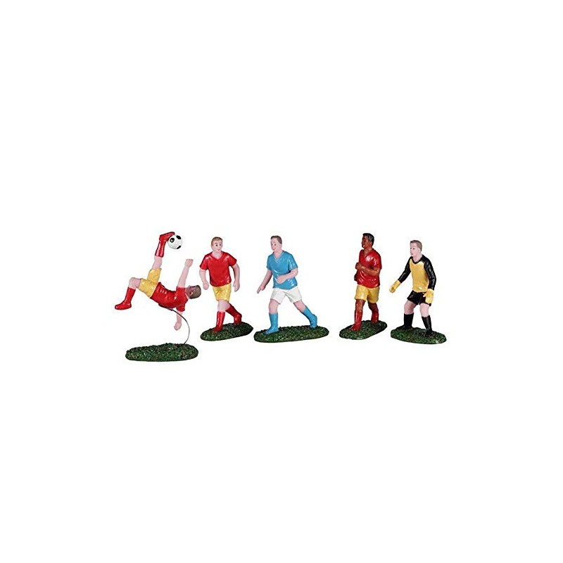 Lemax Juego de 5 piezas para niños jugando al fútbol