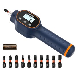 Digital Torque Screwdriver 7.08–70.8 in-lbs, with Strong Magnetic Bits, Buzzer, 999 Data Storage, 1/4" Drive Adjustable Torque Wrench Screwdriver Set for Gunsmithing, Electrician, Repairs and Mounting
