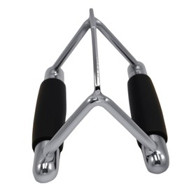 LAT Pull Down Bar,V-Shaped Rotating Straight Press Down Bar,Tricep Rope,Strength Training Double D Row Handle Cable Attachment for Weight Workout,Cable Machine Accessories (Rubber)