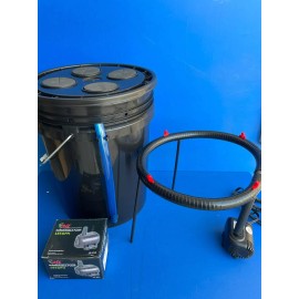 Custom Home Made CLONE-N-GROW  Aeroponic DWC Bubbler Bucket -Growing System 4X3" Net Cup Lid