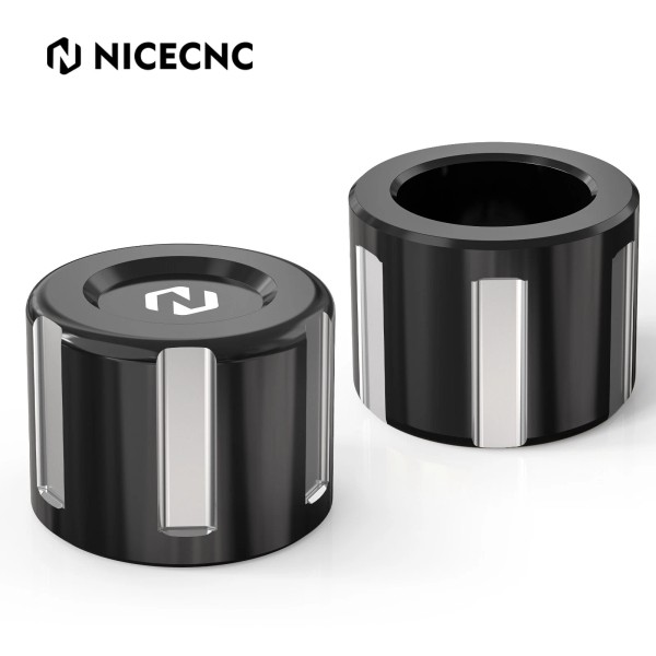 NICECNC Front Axle Nut Covers Black For Harley V-Rod VRSCA
