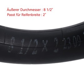 8.5x2 Scooter Inner tubes 8 1/2 x 2 with Bent Valve Stem TR87 (2 Pack) Replacement for Gotrax Electric Pocket Bikes Gas Scooters Mini Choppers Mini Bikes Bladez Mobility Scooter
