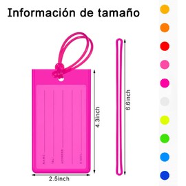 Paquete de 10 Etiquetas para Equipaje Impermeables para Identificar Maletas Etiquetas para Maleta de Viaje perfecta para detectar Rápidamente la Maleta de Equipaje en Avión