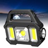 Solar Outdoor Flashlight Portable Rechargeable Super Bright Waterproof Multifunction Work
