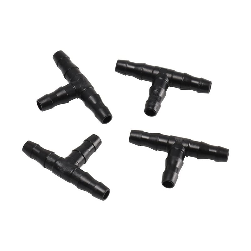 VOANZO 100pcs 6.35mm Barbed Hook Connectors Drip Irrigation Tea Pipe