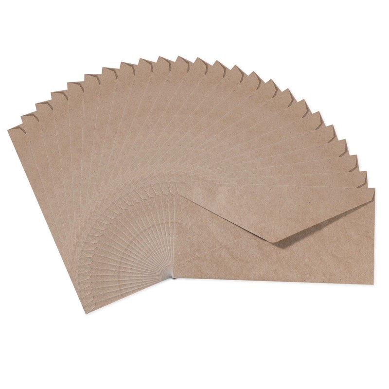 Vaessen Creative Florence Envelopes DIN Long Kraft Brown Pack of