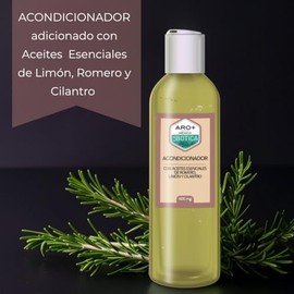 ARO+ MÉXICO Acondicionador Natural con Aceites Esenciales 400 ml | Romero, Limón y Cilantro | Suaviza y Desenreda el Cabello | Uso Diario | Fórmula Li