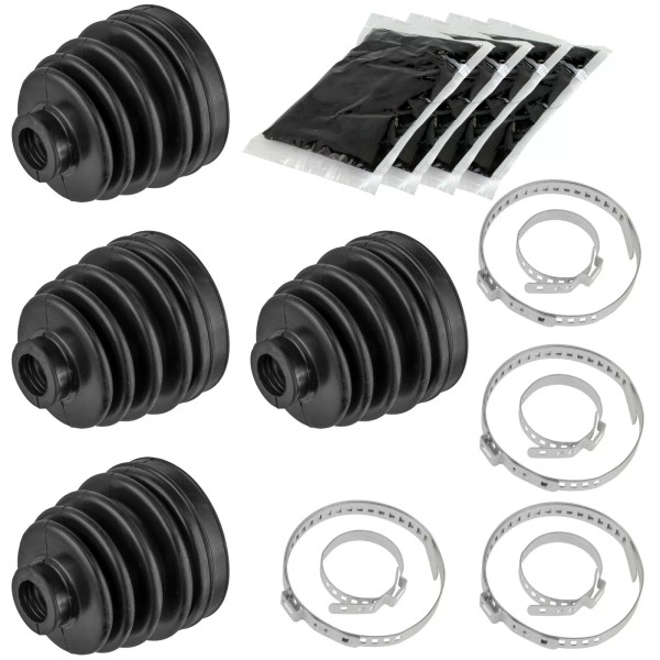 Caltric 2 Rear Axle Outer Inner CV Boot Kit for