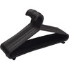 STRAAME Black Plastic Hangers with Hooks - Adult Premium Clothes