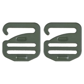 WarmHeartting 2pcs Metal Heavy Duty G-Hook Flat Steel Hanging Buckles for I Inch Webbing Tactical Gear Accessories