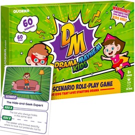 QUOKKA Charades Game for Kids – Acting & Improv Game with 60 Scenario & Quirk Cards – Fun Act It Out Theater Game Night | Drama Mayhem Original Pack