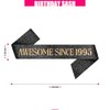 PartyForever Awesome Since 1995 Sash – Black Glitter Sash with