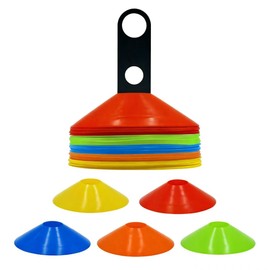 YIJUNSTORE Trainingskegel, Trainingsabzeichen mit Verriegelungsband, runder Kegel für Fußballtraining und Feldmarkierung (5 Farben)
