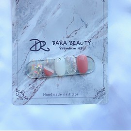 Dara Beauty August Art of the MonthEmbo Heart Nail❣ - Nail Glue / 다라뷰티 8월 이달의아트엠보 하트네일❣ - 네일글루