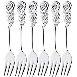 Takakuwa Metal 519293 Rose Cutlery, Himefork, Set of 6