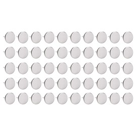 QUARKZMAN 16 x 20 mm Furniture Upholstery Nails x 100 Pieces Flat Head Decorative Push Pins Furniture Nails Pins for Furniture DIY Decorative [Silver Tone]