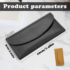 AfitLulu Women's Genuine Leather Wallet, Large Wallet with 11 Card Slots, Women's Long Billfold Wallet for Cards, Cash, black, Classic