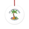CafePress Summer St. Augustine Florida Round 4" MDF Holiday Ornament